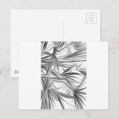 Zwart wit afdrukken Plant zwart afdrukken Briefkaart (Voorkant / Achterkant)