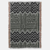 Zwart-wit Afrikaans patroon Deken (Voorkant Verticaal)