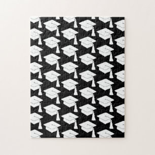 Zwart wit Afstudeerder Pet Frustratie Legpuzzel