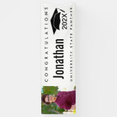 Zwart-wit afstuderen 1 foto pet modern vet spandoek (Verticaal)