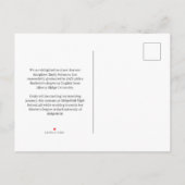 Zwart-wit afstuderen Aankondiging Briefkaart (Achterkant)