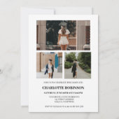 Zwart-wit afstuderen afstuderen van scriptfoto kaart (Achterkant)