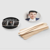 Zwart-wit Afstuderen Foto Collage Handwaaier (Niet-gemonteerd)