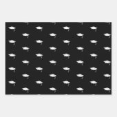 Zwart-wit Afstuderen gefeliciteerd Inpakpapier Vel (Voorkant 2)