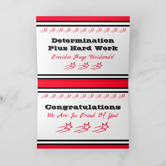 Zwart wit Afstuderen Gefeliciteerd met begroeten Aankondiging (Binnen)