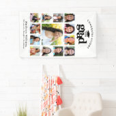 Zwart Wit Afstuderen K-12 Fotocollage Modern Spandoek (Insitu)