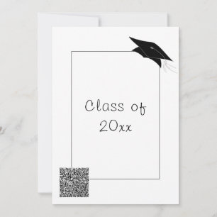Zwart-wit Afstuderen met QR-code