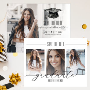Zwart-wit Afstuderen Save the Date
