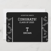 Zwart-wit Afstuderen, speciaal aangepast Kaart (Voorkant)