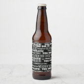 Zwart-wit Afstuderen thema Bier Etiket (Voorkant)