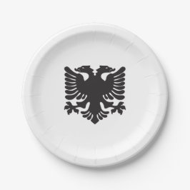 Zwart-wit Albanees Eagle Paper Bord