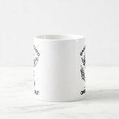 Zwart-wit alien koffiemok (Center)