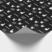 Zwart-wit alpaca inpakpapier van Wighar (Hoek)