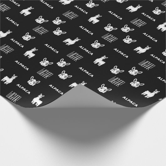 Zwart-wit alpaca inpakpapier van Wighar (Hoek)