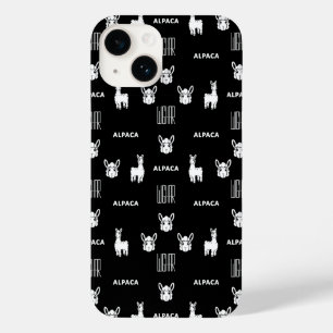 Zwart-wit Alpaca iPhone 14 Hoesjes van Wighar