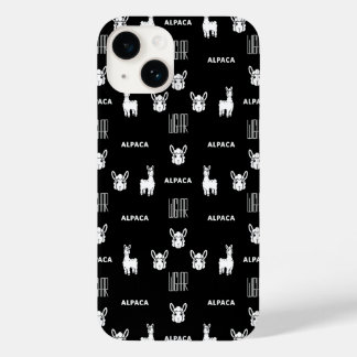 Zwart-wit Alpaca iPhone 14 Hoesjes van Wighar