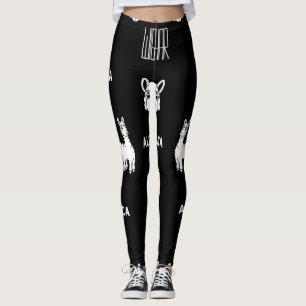 Zwart-wit alpaca legging van Wighar