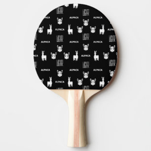 Zwart-wit Alpaca Ping Pong Paddle beroemd gemaakt  Tafeltennisbatje