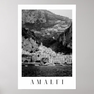 Zwart-wit Amalfi klassiek poster