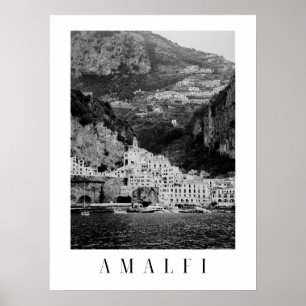 Zwart-wit Amalfi klassieke poster