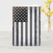 Zwart & Wit Amerikaanse vlag Kaart (Gele Bloem)