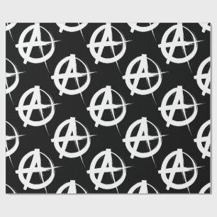 Zwart-wit anarchisme symbool cadeaupapier