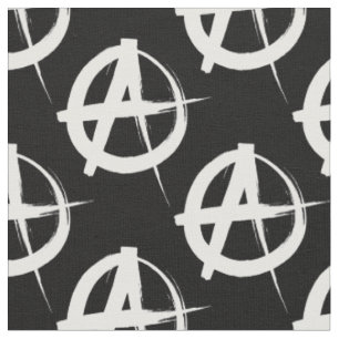 Zwart-wit anarchisme symbool stof