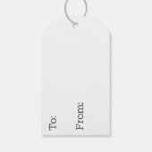 Zwart-wit anime bruid en bruidegom cadeaulabel (Achterkant)