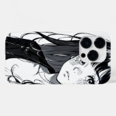 Zwart & Wit Anime Meisje Case-Mate iPhone Case (Achterkant (horizontaal))