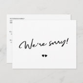 Zwart-wit annuleert uitstel briefkaart (Voorkant / Achterkant)