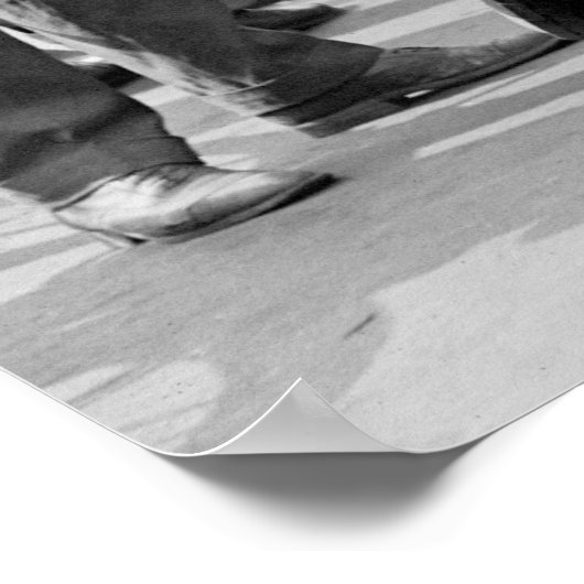  zwart-wit Antiek autowrak Poster (Hoek)