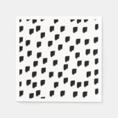 Zwart & Wit Aquarelpenseelstreek Servet (Voorkant)