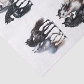 Zwart-wit Arabische paardenparen Tissuepapier (Detail)