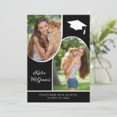 Zwart Wit Arch Foto Afstudeerdop Aankondiging (Staand voorkant)