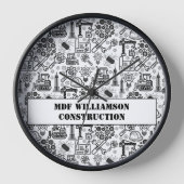 zwart-wit Architectural Blueprint Engineer (Voorkant)