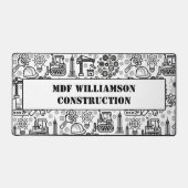 zwart-wit Architectural Blueprint Engineer Bureaumat (Voorkant)