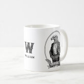 zwart wit arend illustratie ik heb gestemd Mok (Voorkant rechts)