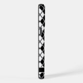  zwart-wit argyle patroon iPhone hoesje (Rechterkant)
