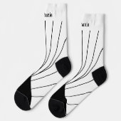 Zwart-wit Art Deco Design Sokken (Links)