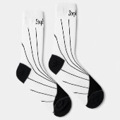 Zwart-wit Art Deco Design Soksokken Sokken (Rechts)