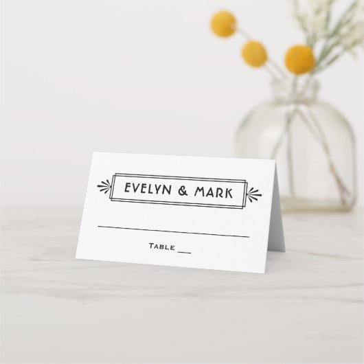 zwart-wit Art Deco Monogram (Voorkant)