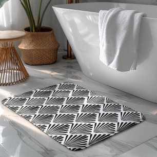 Zwart-wit art deco naadloos patroon badmat