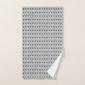 Zwart-wit Art Deco Patroon Bad Handdoek (Handdoek)