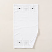 Zwart-wit Art Deco vierkant patroon handdoeken set (Handdoek)