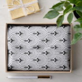 Zwart-wit art-decopatroon tissuepapier (Geschenk)