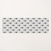 Zwart-wit art-decopatroon yogamat (Voorkant (horizontaal))