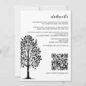 Zwart-wit Aspen Tree Wedding Kaart (Achterkant)