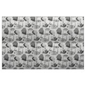 Zwart-wit atomaire patroonstructuur stof (Fat Quarter)