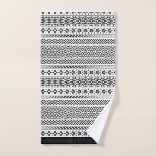 Zwart-wit Aztec-patroon Bad Handdoek (Handdoek)