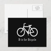 Zwart-wit B is voor fiets Briefkaart (Voorkant / Achterkant)